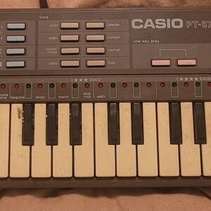 Casio PT-87 Keyboard with Cream and Black Keys